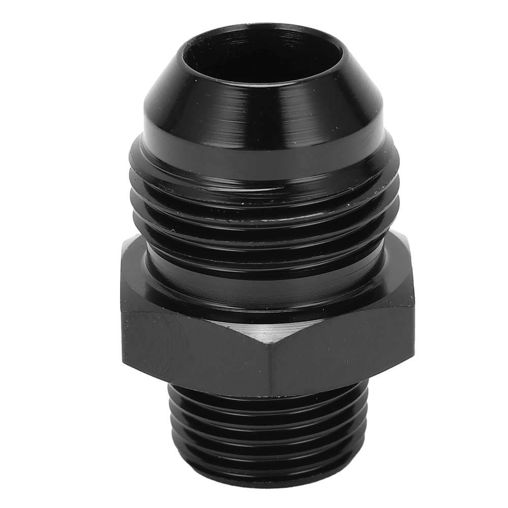 Straight Adapter 10 AN to 3/8 NPT Black Anodized 6061‑T6 Aluminum for Most Fluids