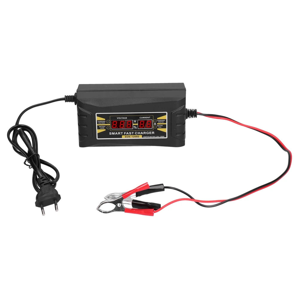 Car Automatic Battery Charger 12V 6A LCD Smart Screen MultiFunction 110V240V