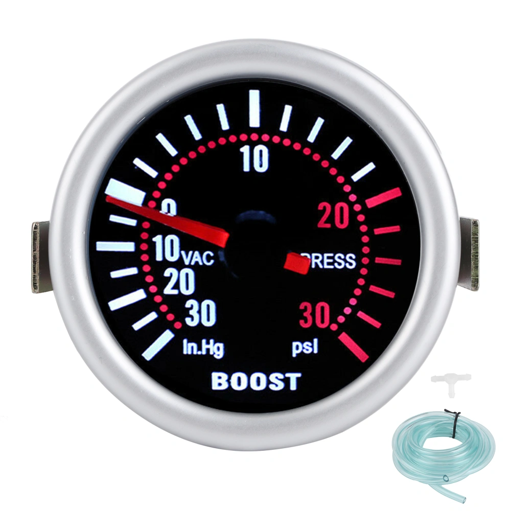 2in 12V Turbo Boost Gauge ‑30‑30PSI Pointer Auto Car Turbo Pressure Meter High Accuracy