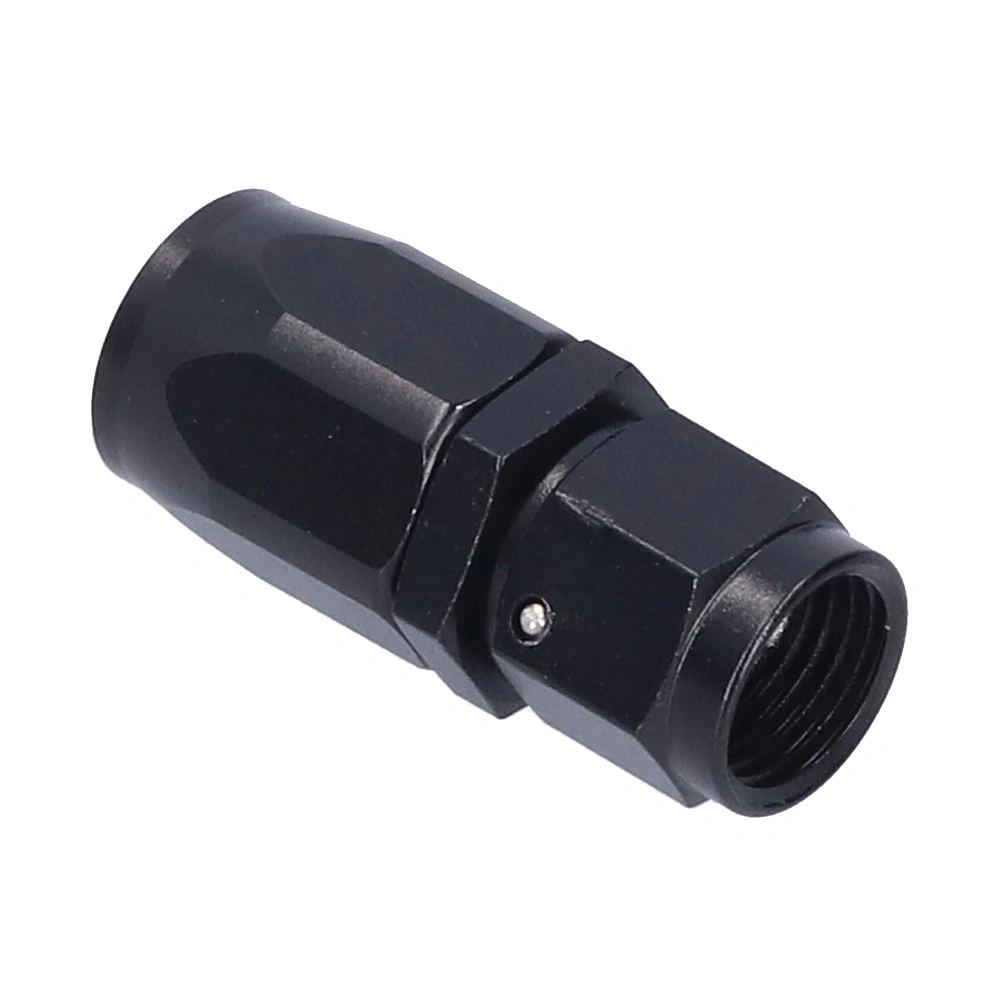 AN6 6AN AN‑6 Fuel Fitting Aluminum Oil Gas Line Hose End Adapter Black Straight Swivel