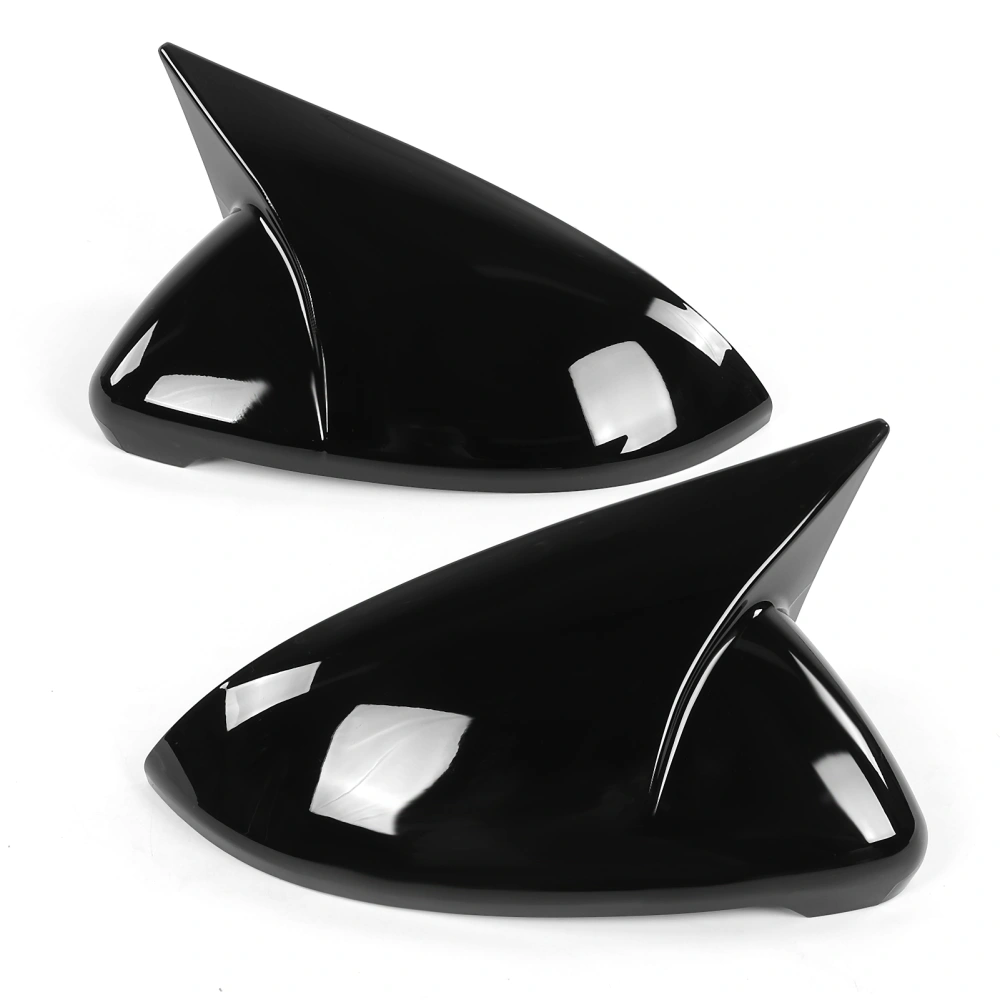 Pair of Rear Side Mirror Cover Caps Housing Add‑on Fit for MK7 MK7.5 R 2013‑2020Gloss Black