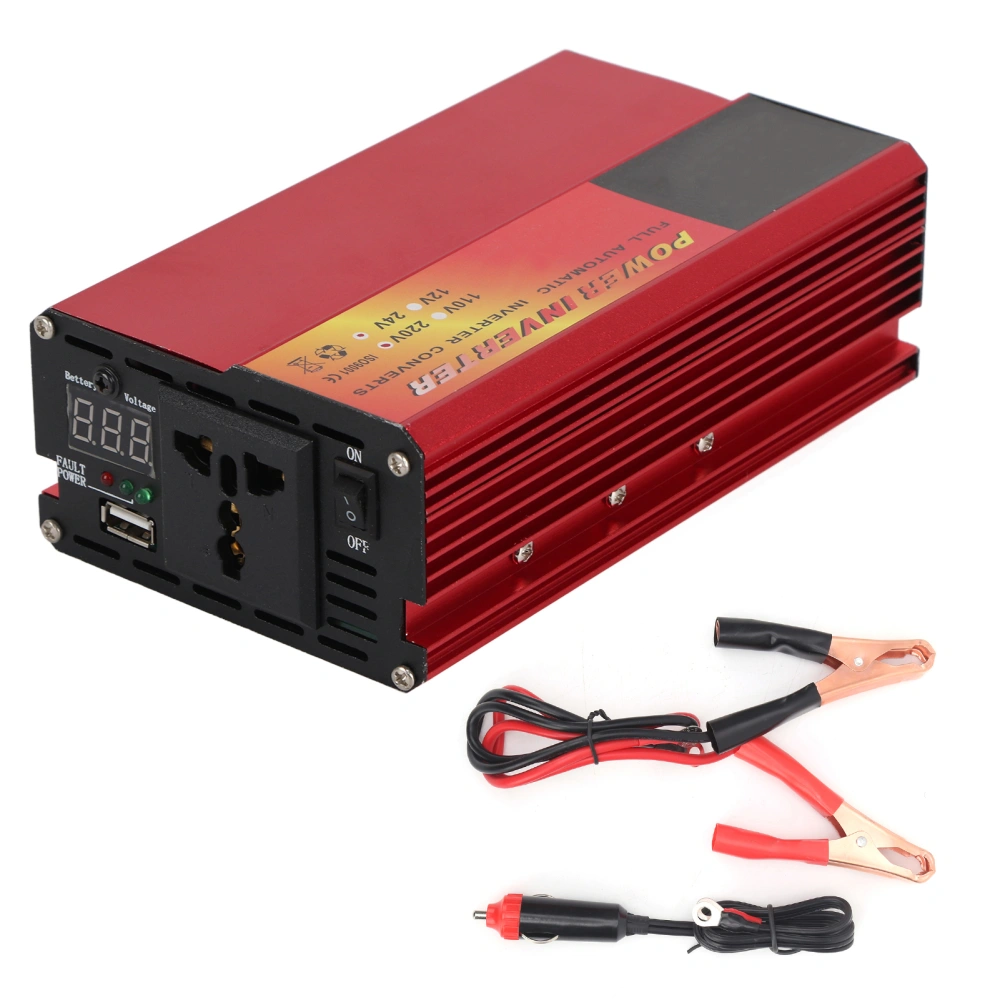 800W Smart Power Inverter 24V DC to 220V AC Converter Modified Sine Wave Digital Display