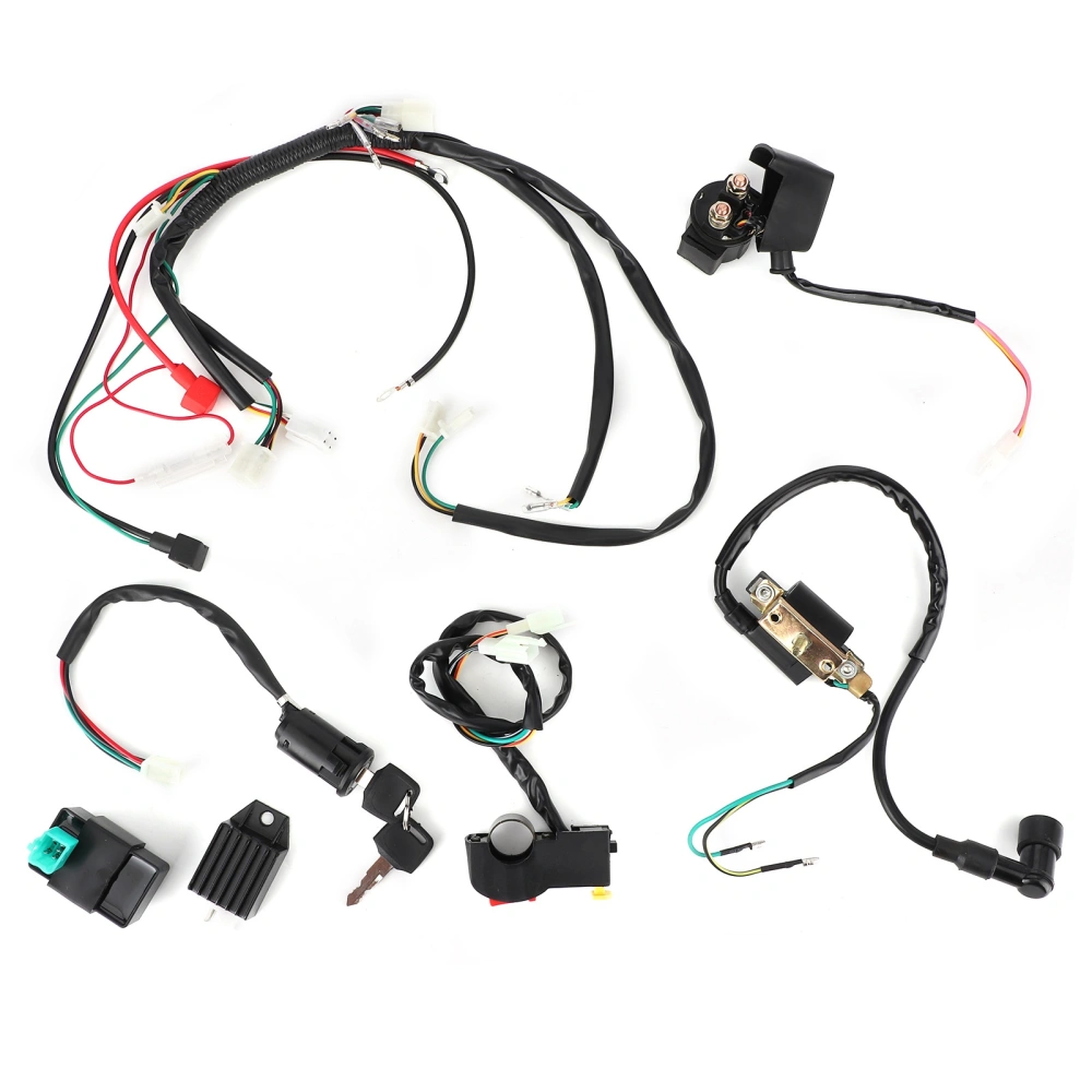 Electric Start Engine Wiring Harness Kit Fit for 50cc 110cc 125cc PIT Quad Dirt Bike ATV