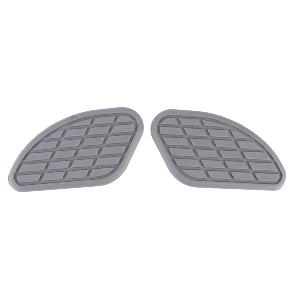 Pair of Motorcycle Fuel Tank Traction Pad Protector Vintage Universal Knee Grip DecalsGray