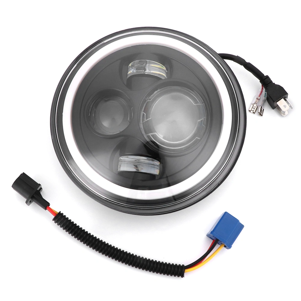 7inch Round LED Headlight Halo Angle Eyes Daytime Running Light Turn Signal Lamp