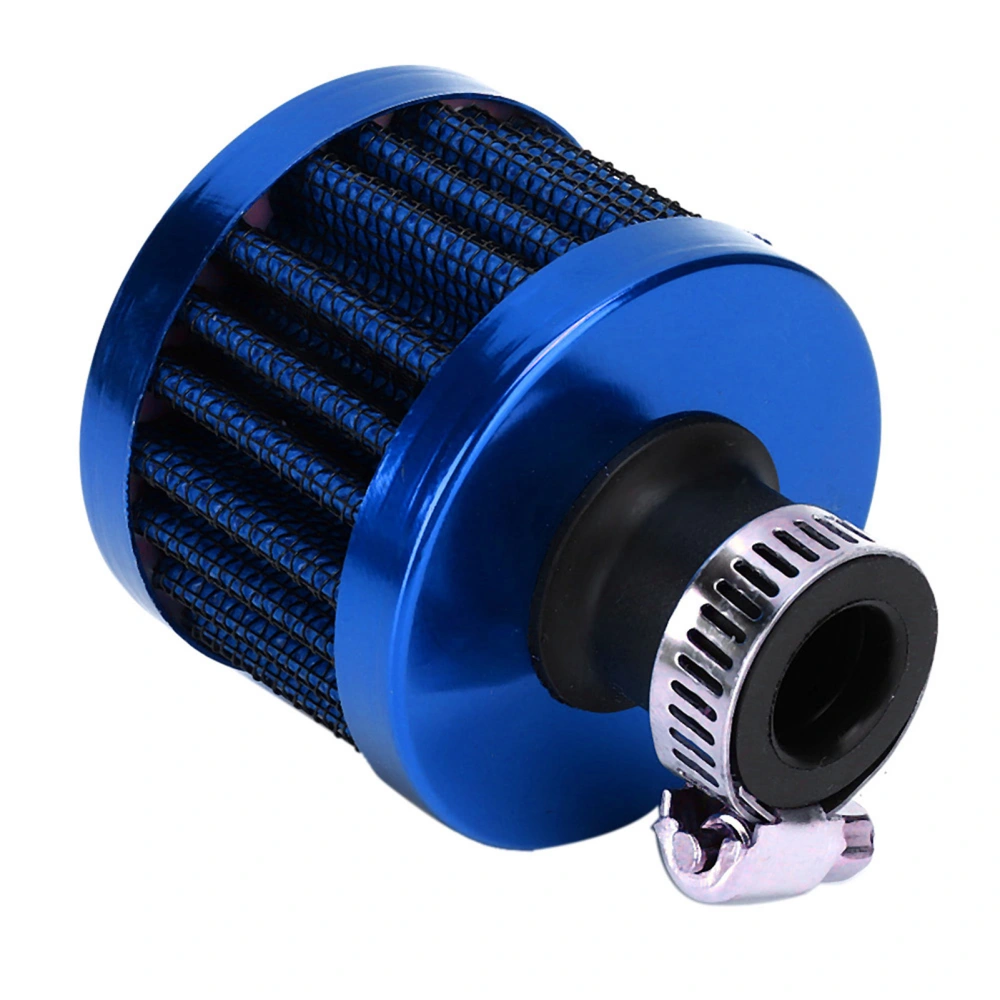 13mm/0.5in Mini Air Intake Filter Vent Crankcase Breather Universal Car Accessory Bleu