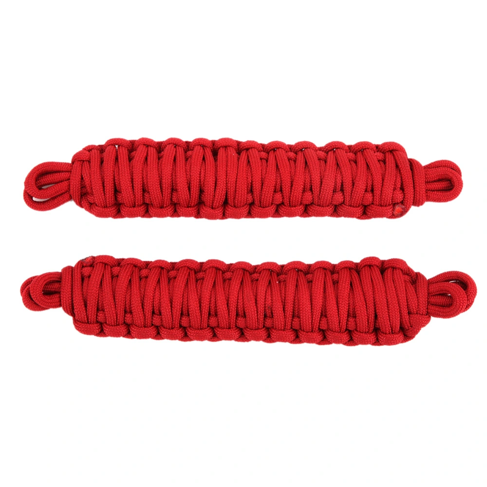 BuyWeek 2pcs Car Door Restriction Rope Protection Limiting Strap Fits for Jeep Wrangler TJ 1997-2006Red