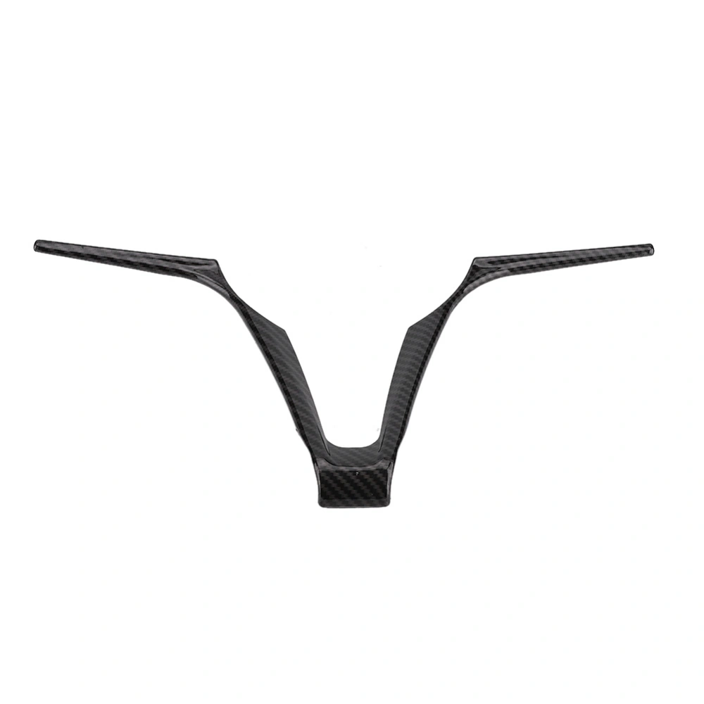 ABS V Shape Car Steering Wheel Frame Decoration Trim Fits for Alfa Romeo Stelvio Giulia(Black)