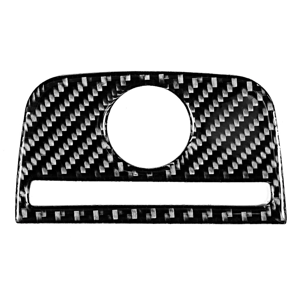 Rear Cigar Lighter Panel Frame Trim Cover Carbon Fiber Decor Sticker Fits for Audi A3 8V 2014-2