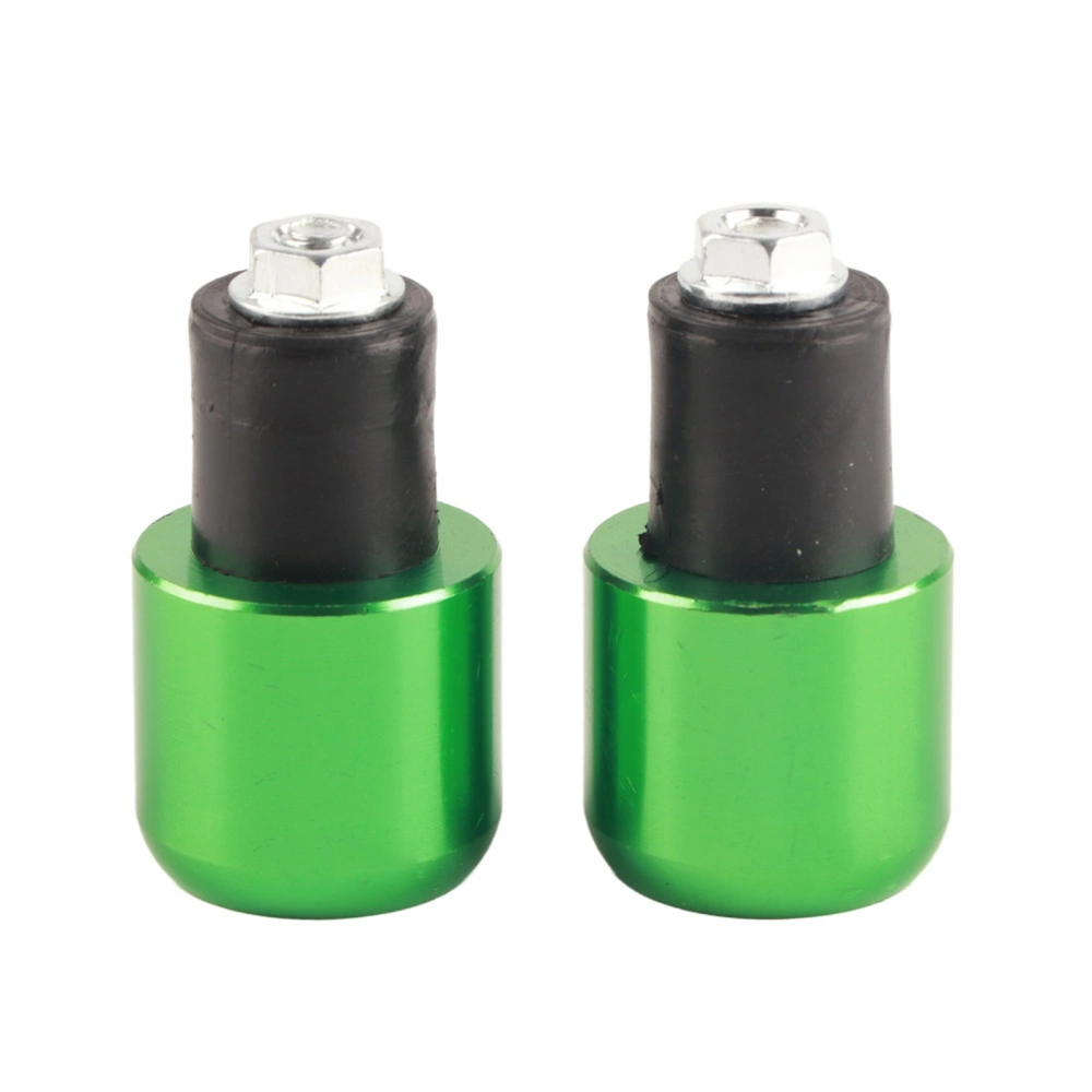 2Pcs Universal 18-22 mm Motorcycle Round Handlebar End Weight Balance Plug (Green)