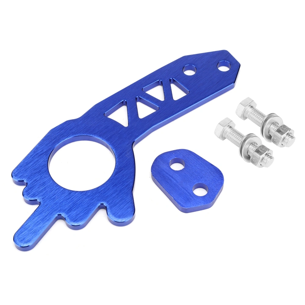 Universal Car Aluminium Alloy Front Rear Trailer Towing Hook Ring Set Blue