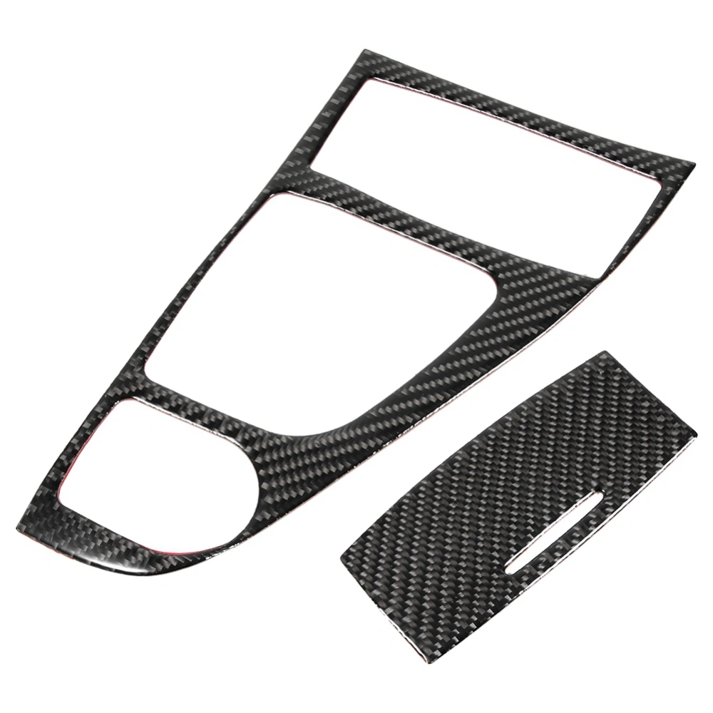 2pcs Carbon Fiber Gear Shift Panel Cover Trim Set Fit for Infiniti Q50/Q60 2013-2019