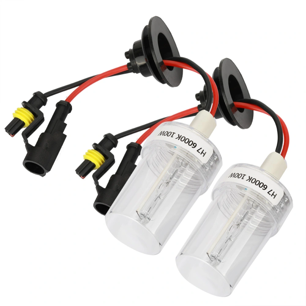 2Pcs 100W H7 6000K High Brightness Car Xenon Headlight Head Lamp Replacement Bulbs