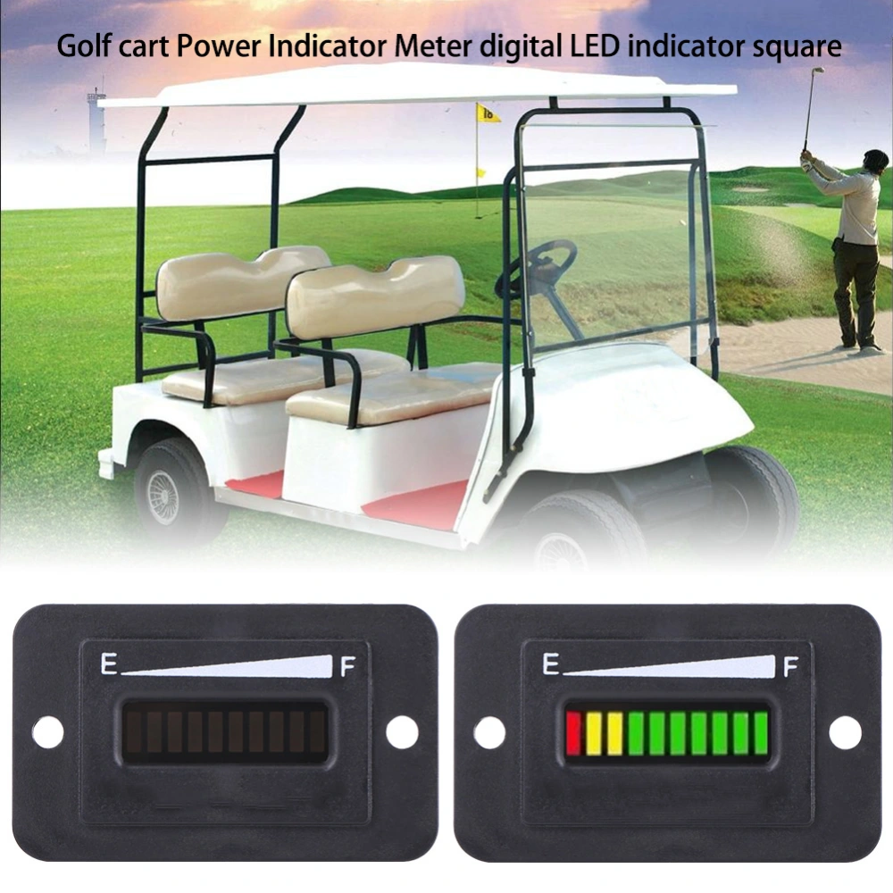 12V/24V LED Digital Battery Indicator Meter Gauge for Golf Cart