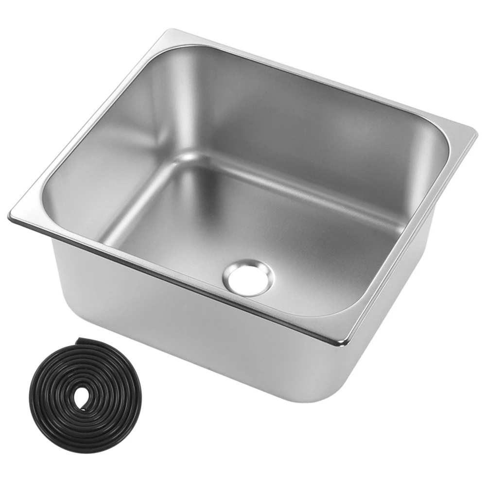 Undermount Sink L330 W300 H150mm 304 Stainless Steel 40mm Drain Port for RV Boat Kitchen Bathroom