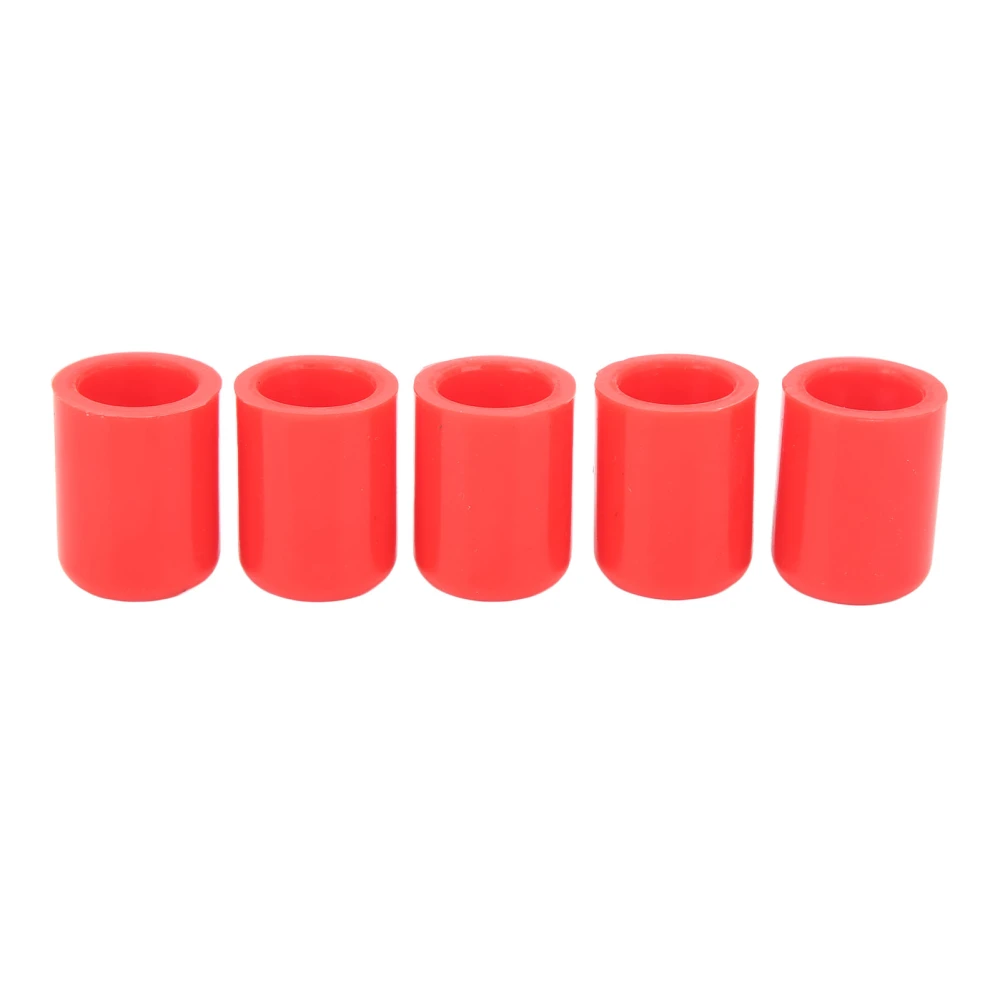 5Pcs Automotive Intake Vacuum Hose Cap Silicone Weather Resistant Vacuum Hose End for 19mm Tube Red