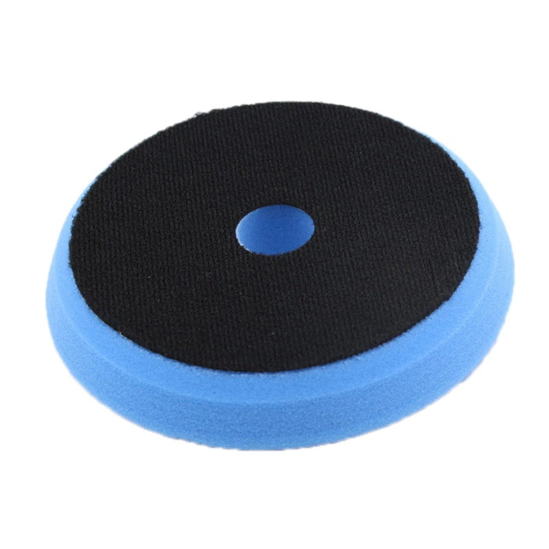 Car Polishing Pad Polisher Machine Waxing Buffing Cleaning Drill Adapter Triangle Sponge Disk 5in Blue