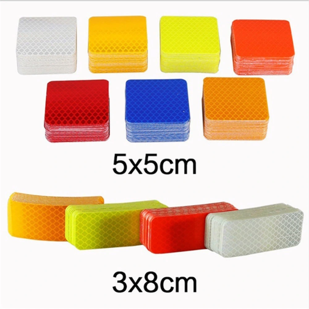 4 Pcs/set Car Reflective Warning Strip Decal Stickers Self Adhesive Warning Tape Car Styling Reflector Stickers