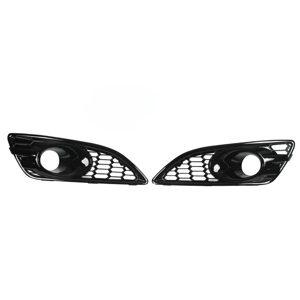 1 Pair Front Bumper Fog Lamp Grille D2BZ15266CB Fog Light Cover Replacement for Ford Fiesta JA8 2013‑2017 Thru Hole