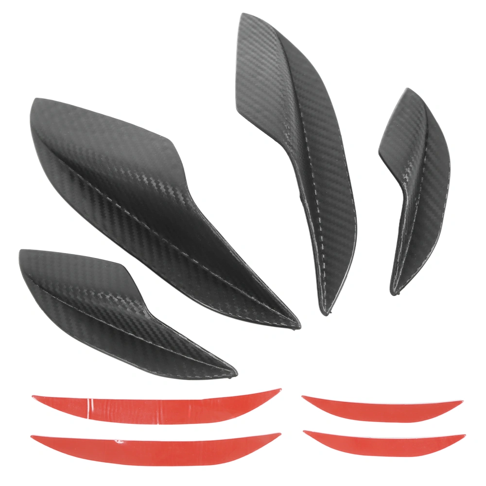 BuyWeek Bumper Fin Car Front Bumper Side Splitter Canards Lip Spoiler Deflector Replacement for Mitsubishi Carbon Fiber