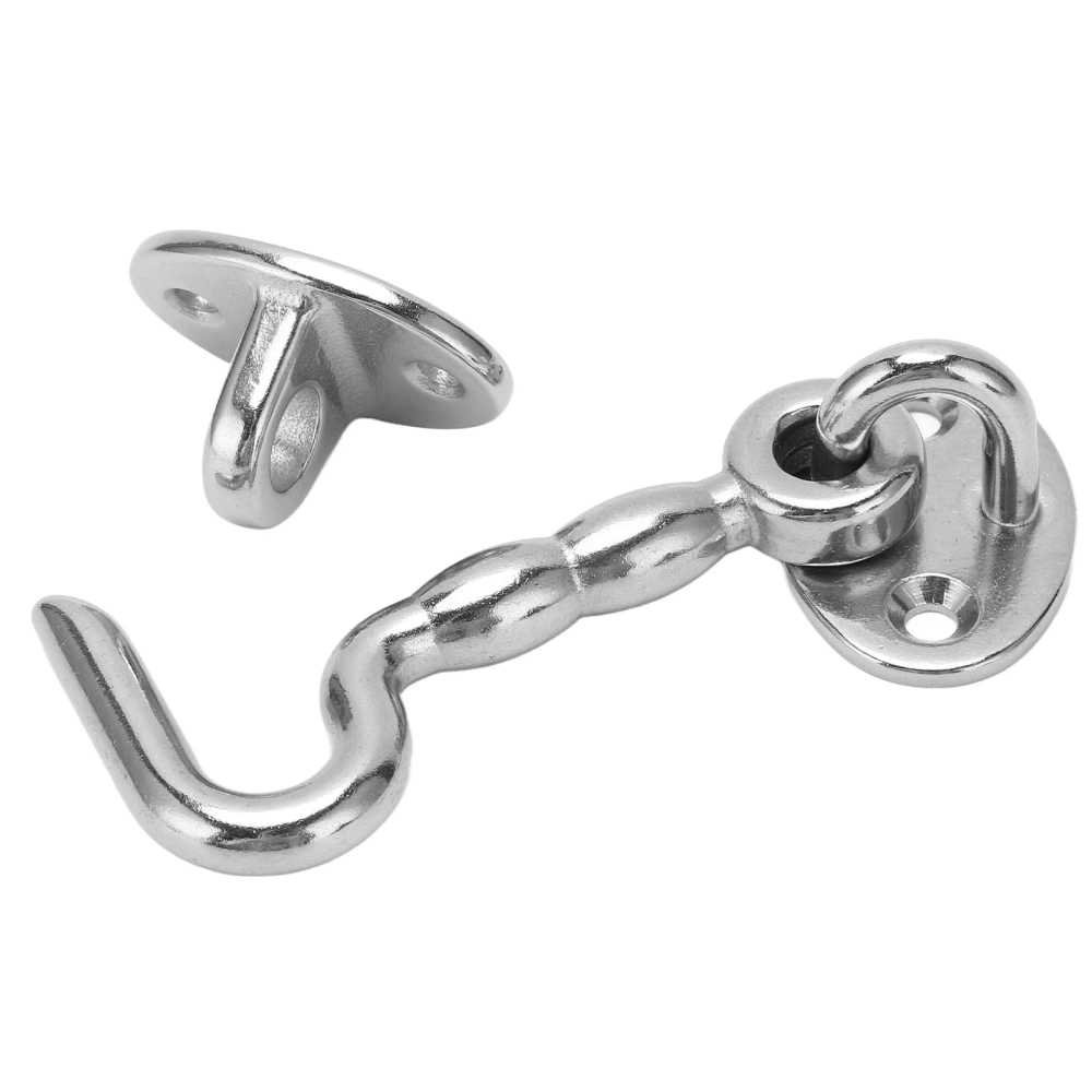 Door Latch Hook Privacy Hook with Eye Latch Heavy Duty Stainless Steel for Boat Ship Yacht