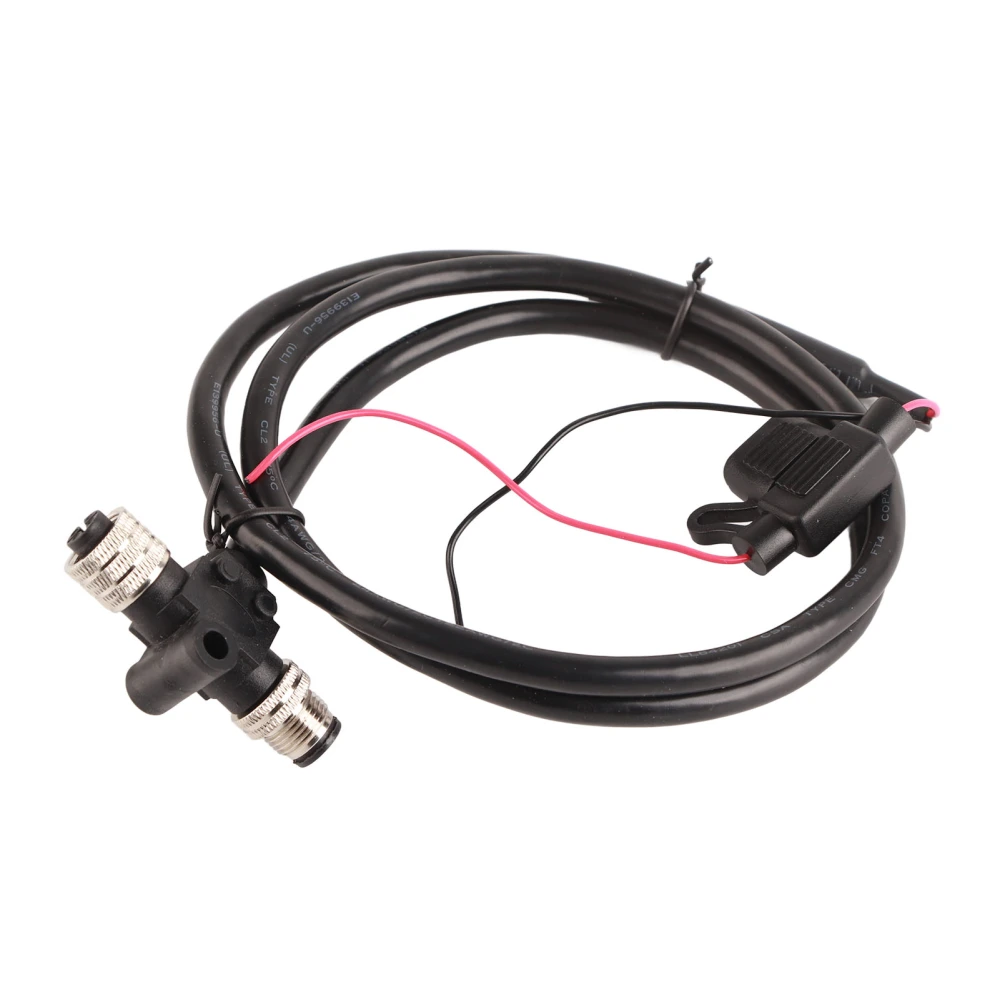 For NMEA 2000 1m/3.28ft 5 Core T Connector Backbone Cable with Fuse for Lowrance Networks