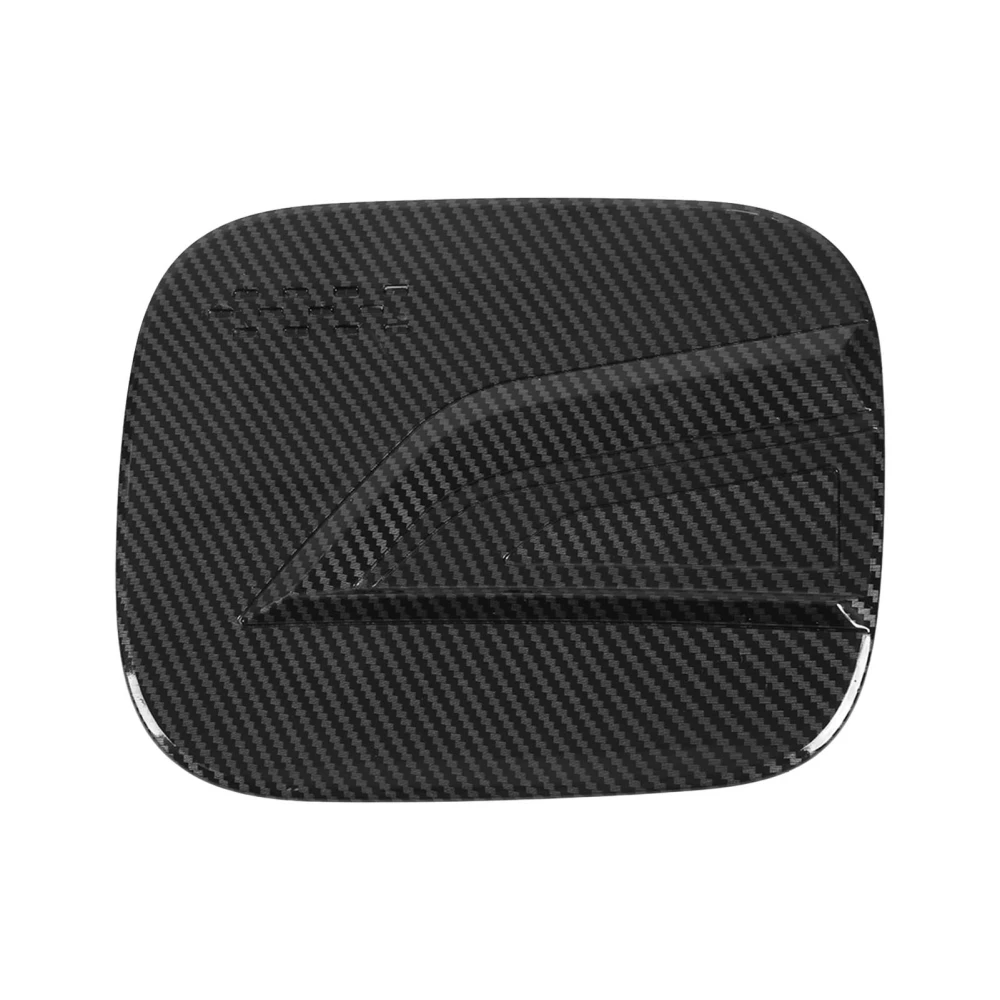 Gloss Black Carbon Fibre Style Oil Fuel Tank Cover Trim Replacement for Highlander 2020 2021 2022