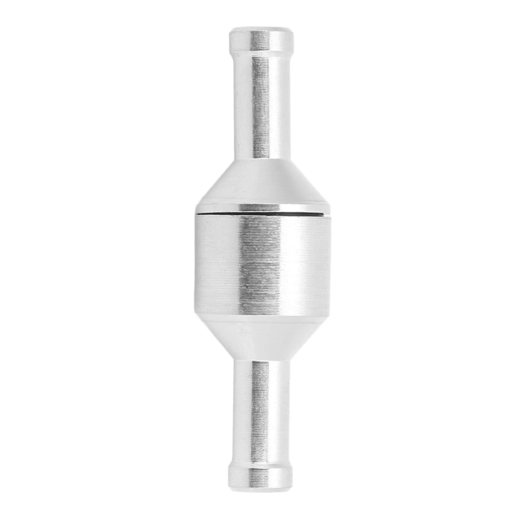 1 Way Nonreturn Check Valve Aluminium Alloy Silver for Water Oil Diesel Petrol Fuel Line6mm/0.24in