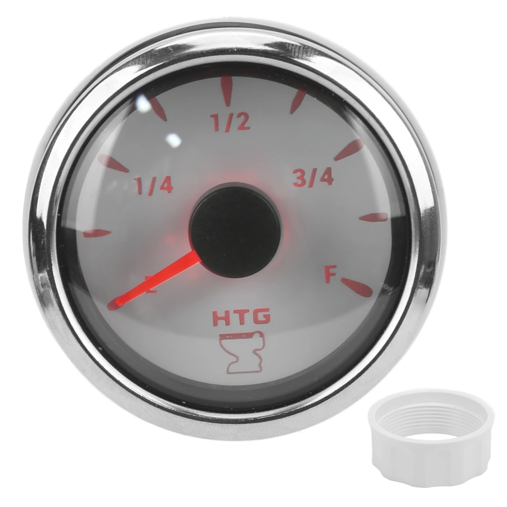 2in Pointer Sewage Gauge 0‑190Ω Signal with Backlight IP67 Waterproof for Marine Boat YachtsWhite Dial