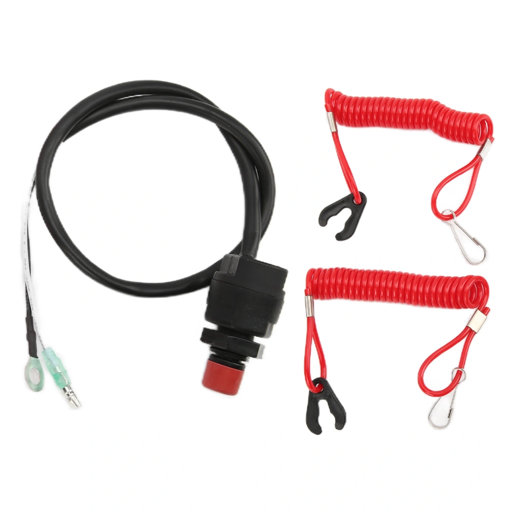 Marine Outboard Emergency Kill Switch Safety Lanyard PVC+ABS Replacement for Yamaha