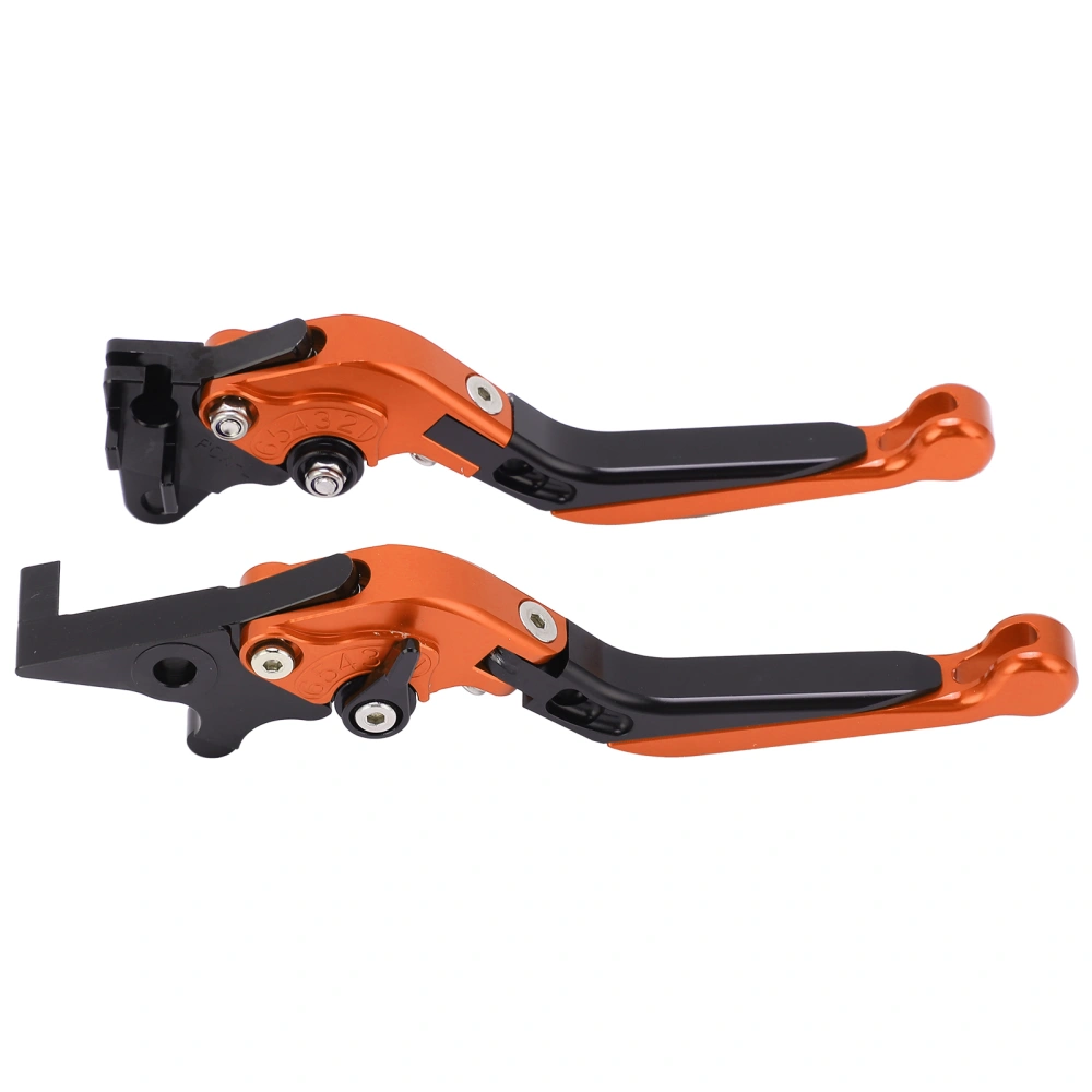 Pair Motorbike Brake Clutch Levers CNC Aluminum Alloy Replacement for PCX 125/150 (drum Brake Version) ALL YEAROrange