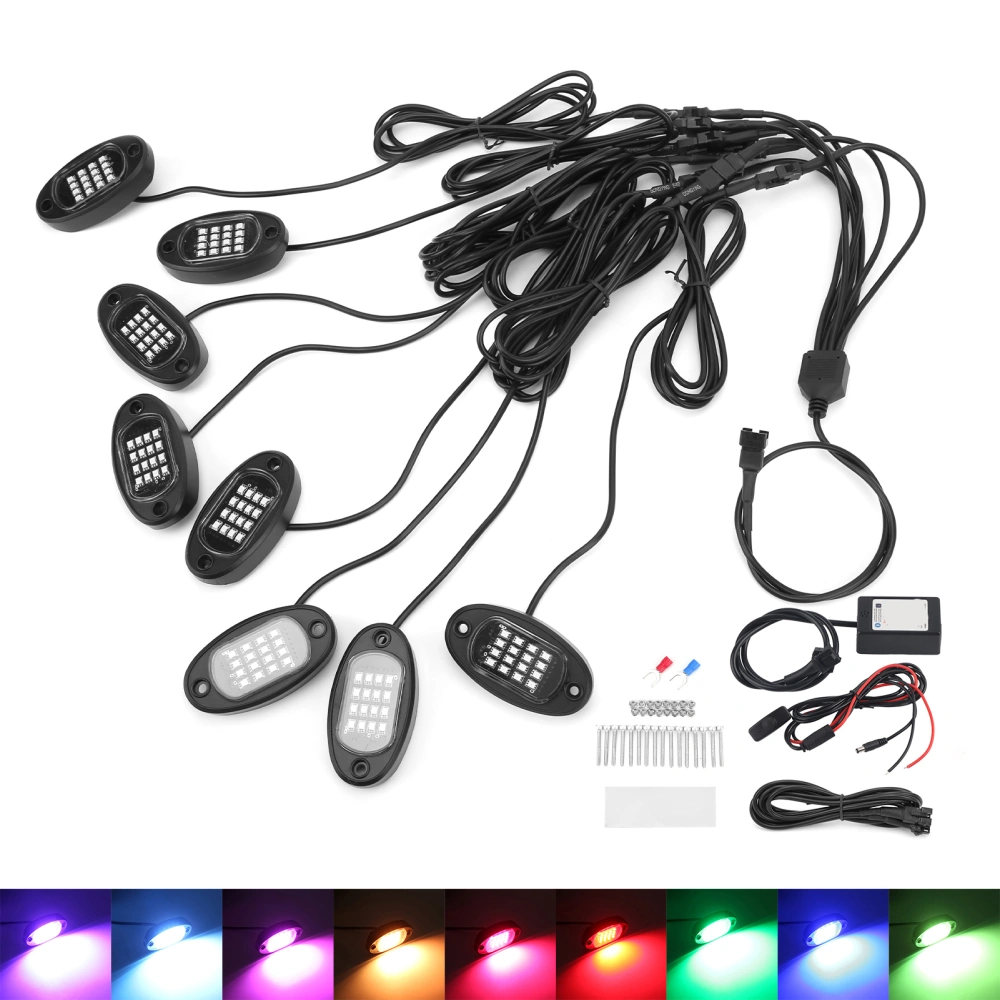 Car LED Ambient Light Underpan Bluetooth Remote Control 1V8 for Off‑Road Trucks ATV UTV Motorcycles