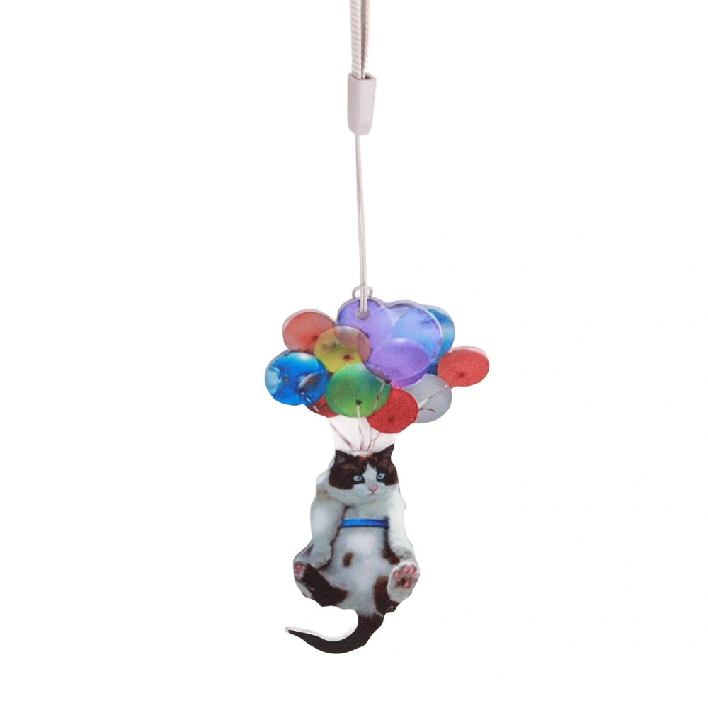 Cat Car Hanging Ornaments with Colorful Balloon Car Pendant Interior Car Pendant Hanging Ornament Decoration