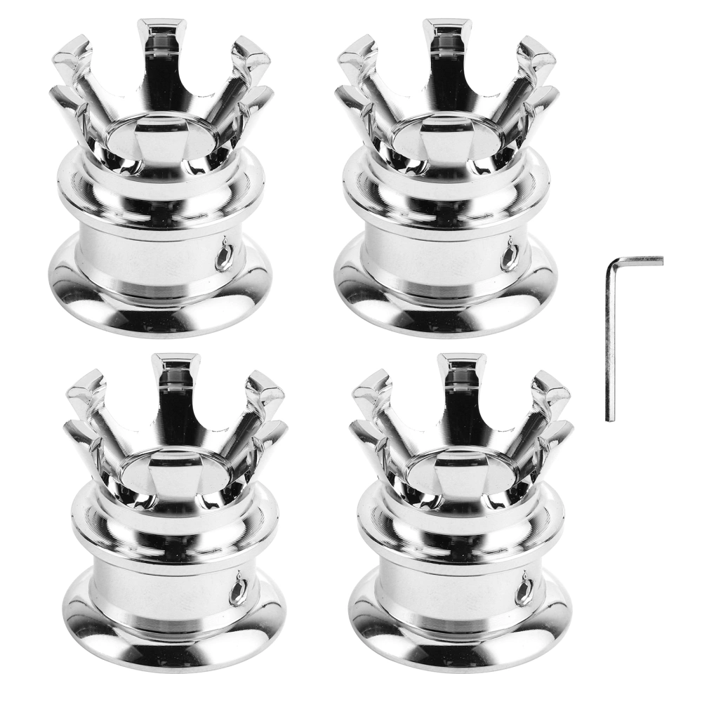 4pcs Engine Screw Cap Covers Crown Styling Fit for XL883/Big Twin 1340 Evo/Twin Cam ModelsElectroplating