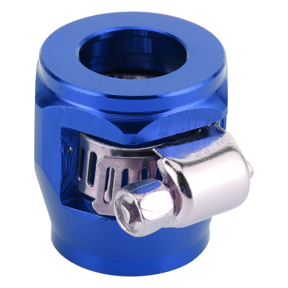 Hose Finisher Clamp Pipe End Cover Fitting Adapter Clip Connector 8AN for Fuel Oil Gas Air LineBlue