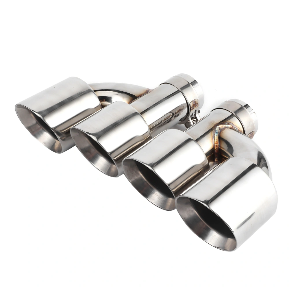 Stainless Steel Exhaust Pipe Tips 4 Outlet Tail Throat Bevel Mouth Fit for A4 A5 A6 A7 S4 S5 S6 S7