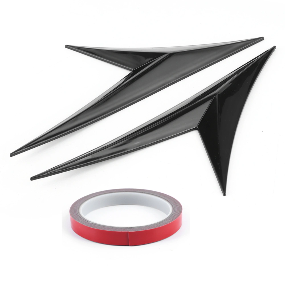 Side Air Vent Fender Cover Universal Triangular Trim Decor Car Refitting Fit for Honda Civic Black