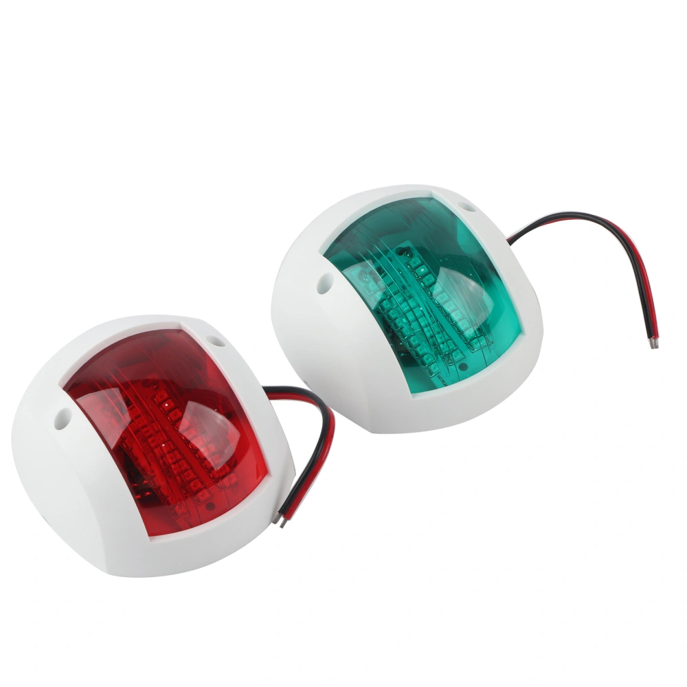 Pair of Signal Lamp 3W LED Navigation Warning Light for Marine Boat Yacht Red Green