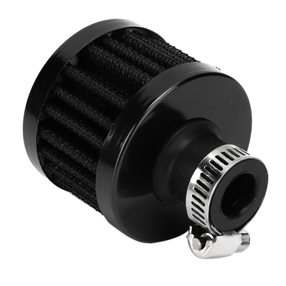 13mm/0.5in Mini Air Intake Filter Vent Crankcase Breather Universal Car Accessory Noire