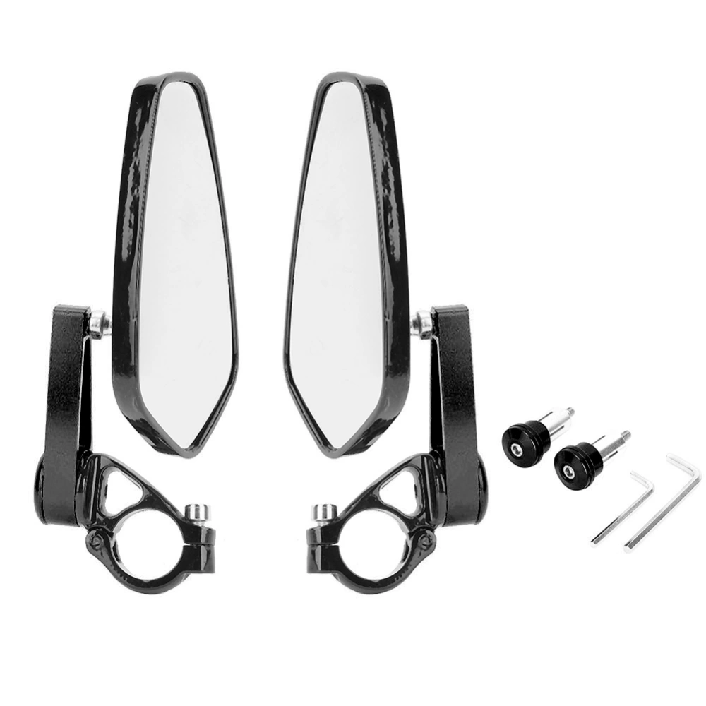 22mm Handlebar Rearview Mirrors for Street Racing Motorcycles Scooters Side ViewBlack