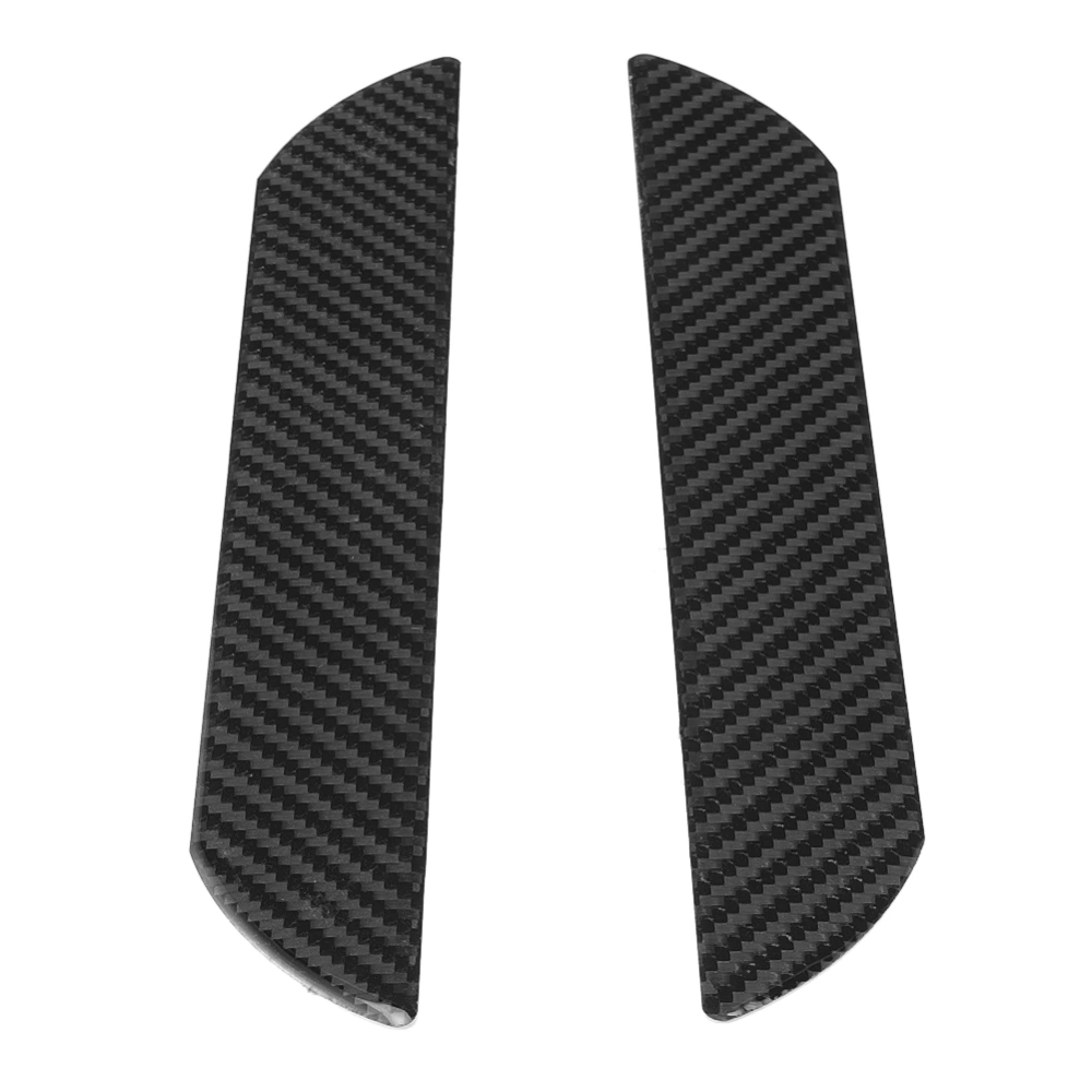 2Pcs Carbon Fiber Car Door Sill Scuff Plate Pedal Trim Accessory 3.65x25.3cm