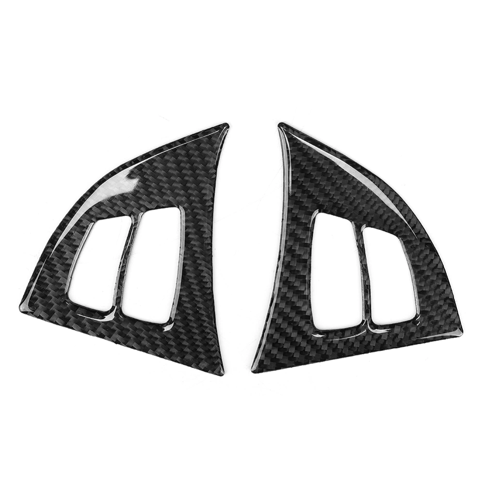 2Pcs/Set Carbon Fiber Steering Wheel Frame Cover Trim Left Hand Driving Fit for E70 X5 2008-2013