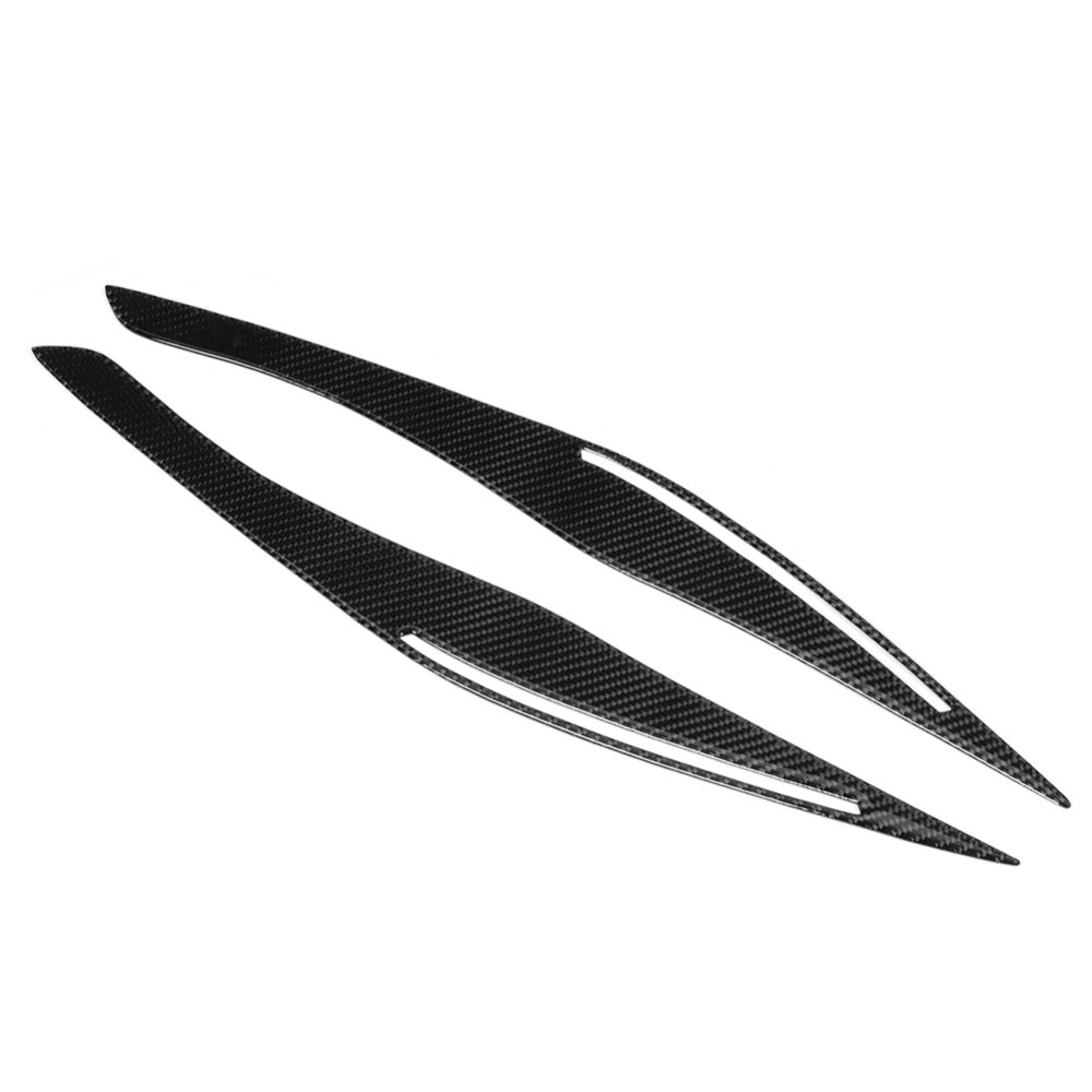 2Pcs Left Hand Driving Car Headlight Eyebrow Cover Trim Sticker Fit for 3 Series E90 2009-2012