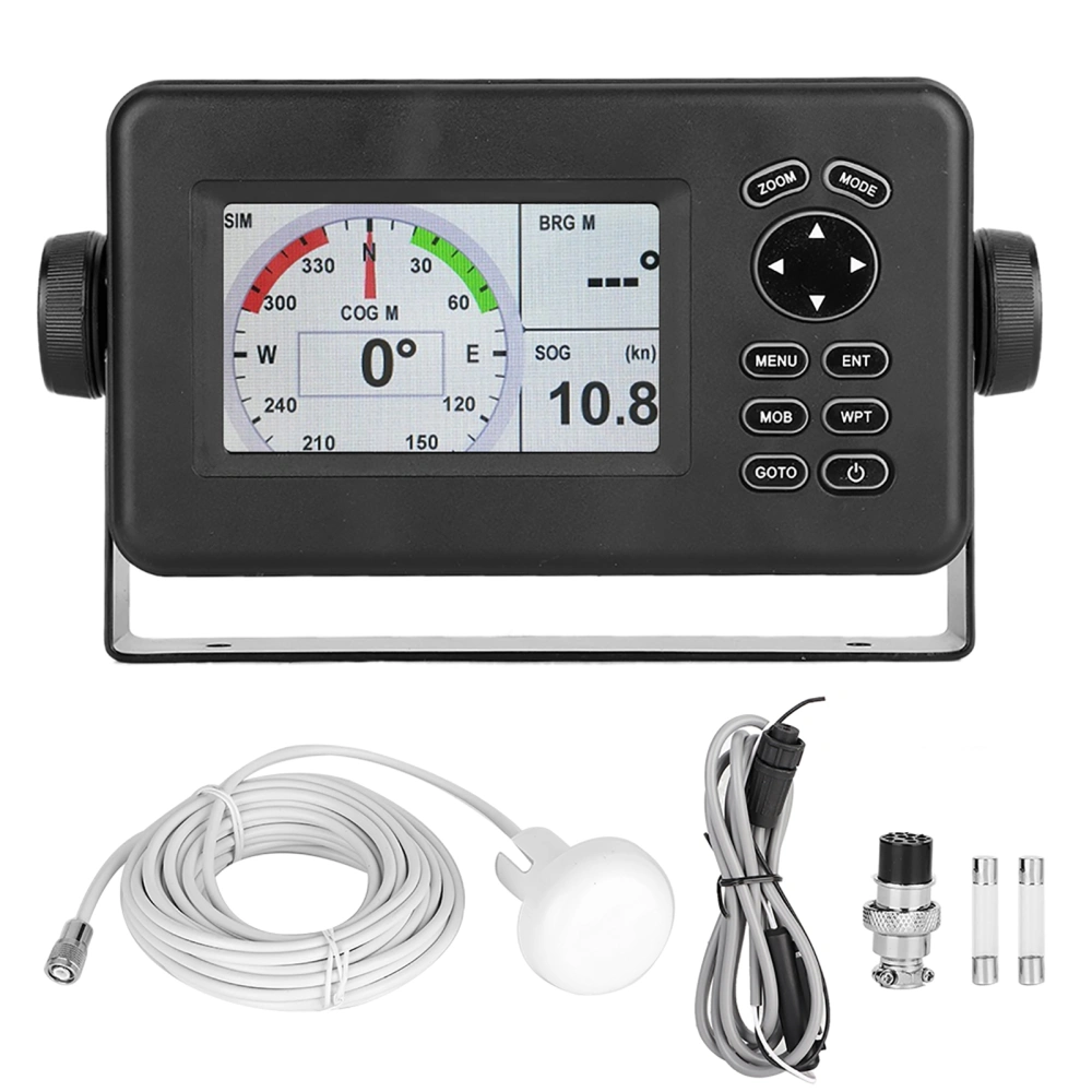 HP‑528A 4.3in Color LCD Marine GPS Navigator Alarm Locator Class B AIS Transponder Combo