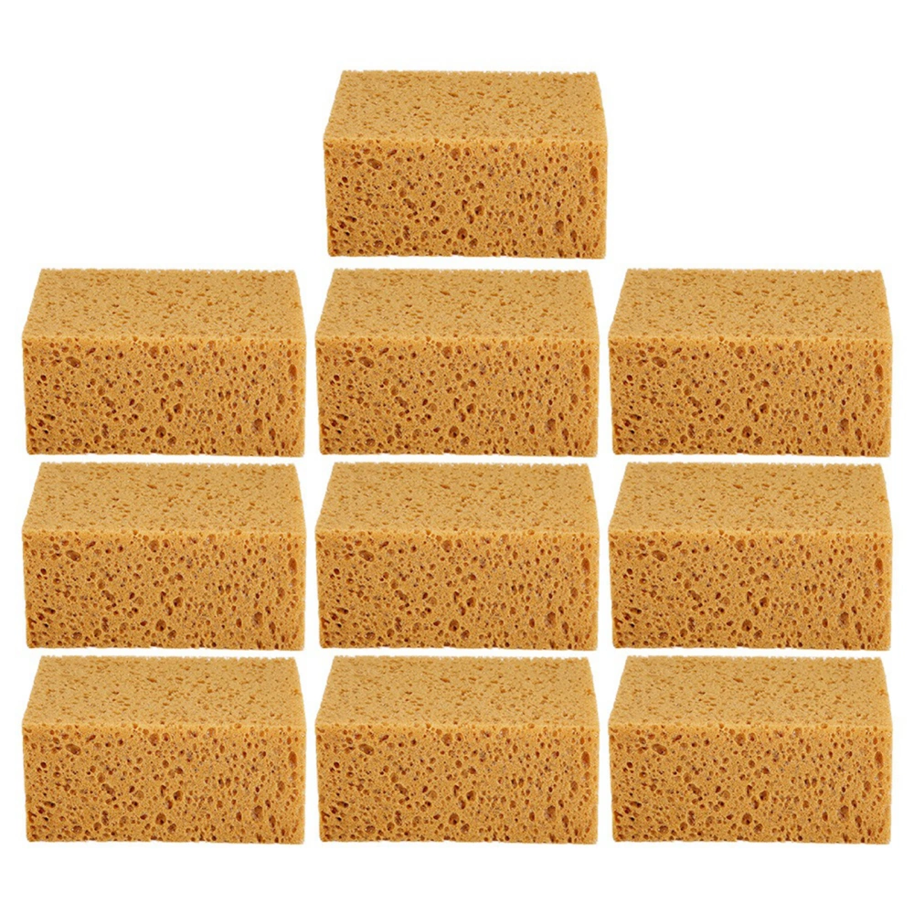 Square Shape Handheld Nonslip Sponge Washing Cleaner Tool for Car Auto Motorcycle (10pcs)