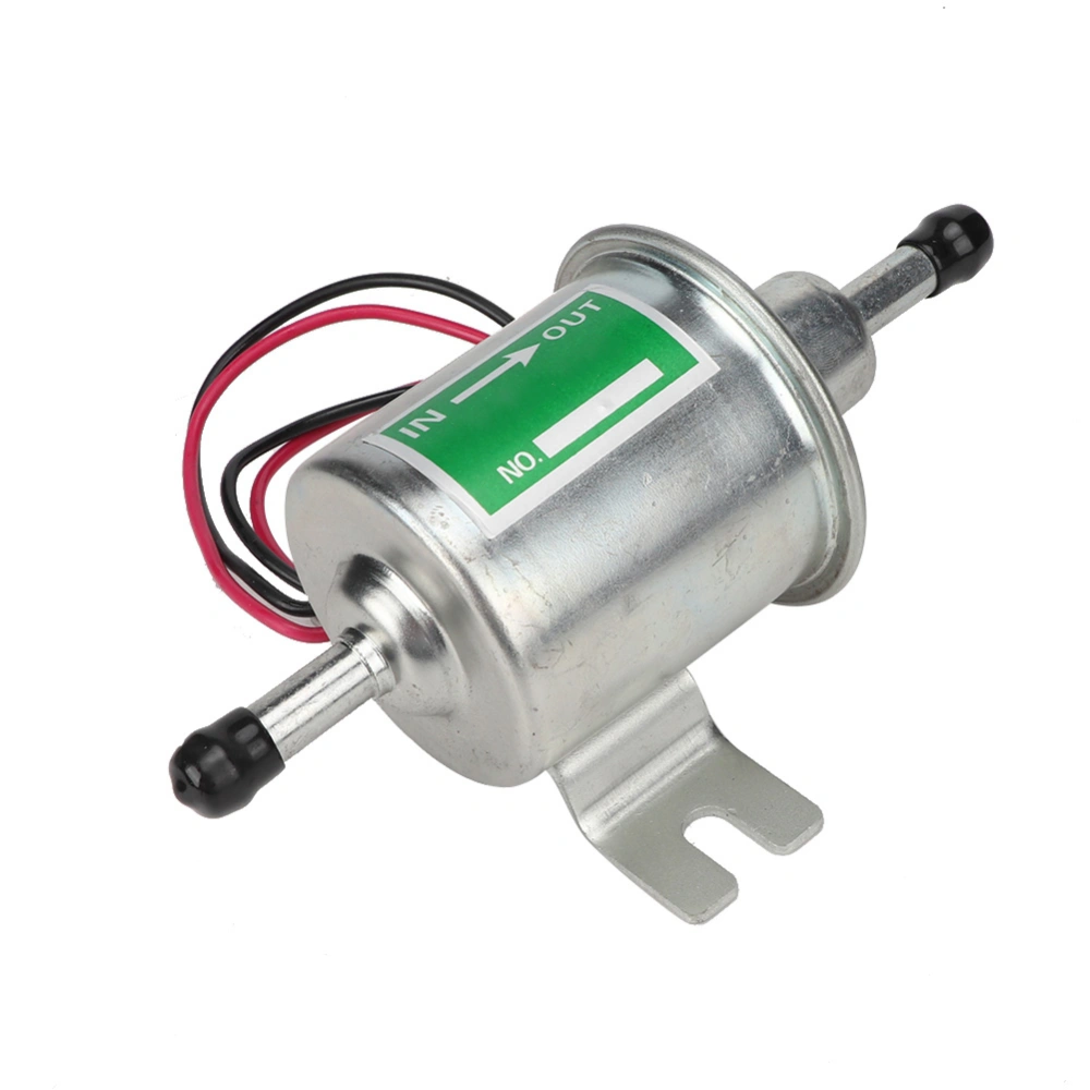 Universal 24V Car Boat Electric Fuel Pump in line Filter Petrol Diesel Replacement (Silver)