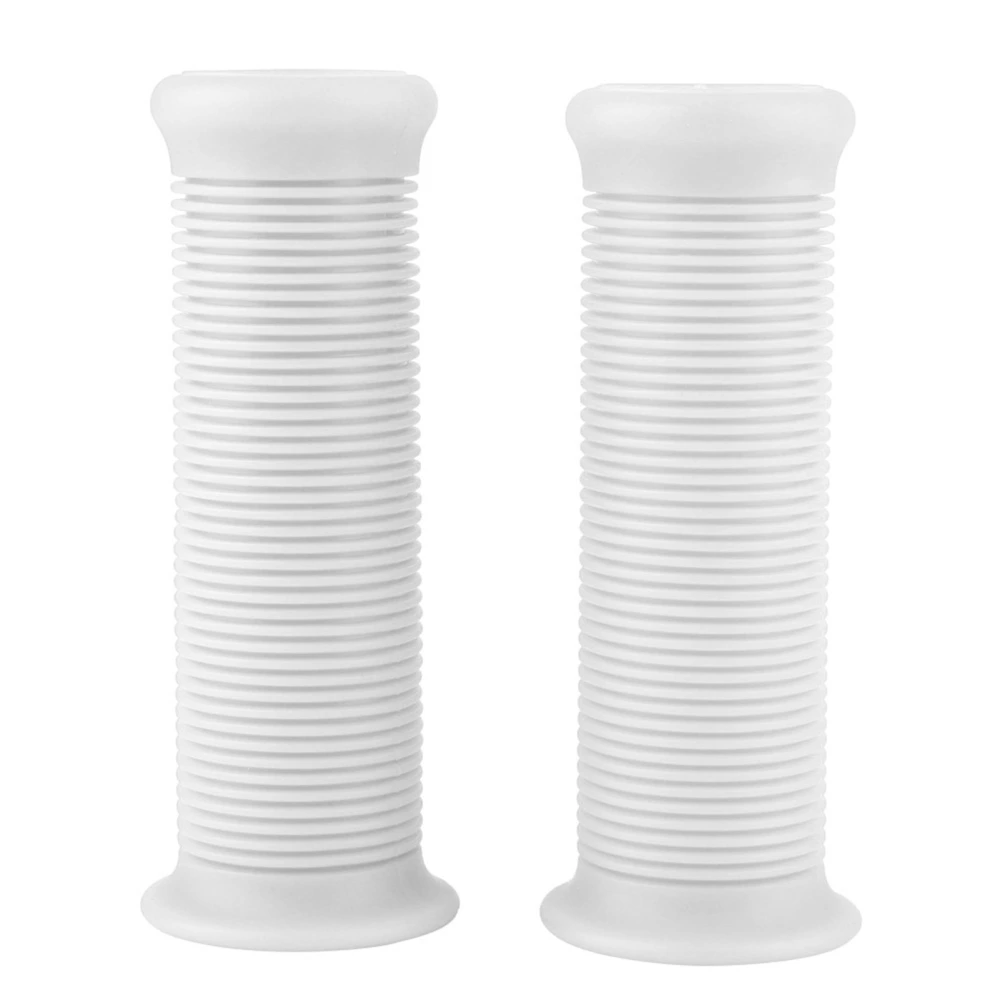 Pair of 1inch 25mm/ 1.1inch 28mm Universal Motorcycle Vintage TPU Handle Handlebar Grip White