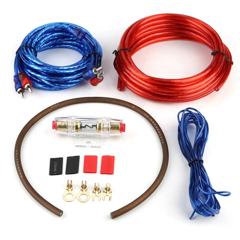 Car Audio Subwoofer Amplifier Speaker Installation Wire Cable Kit with Fuse