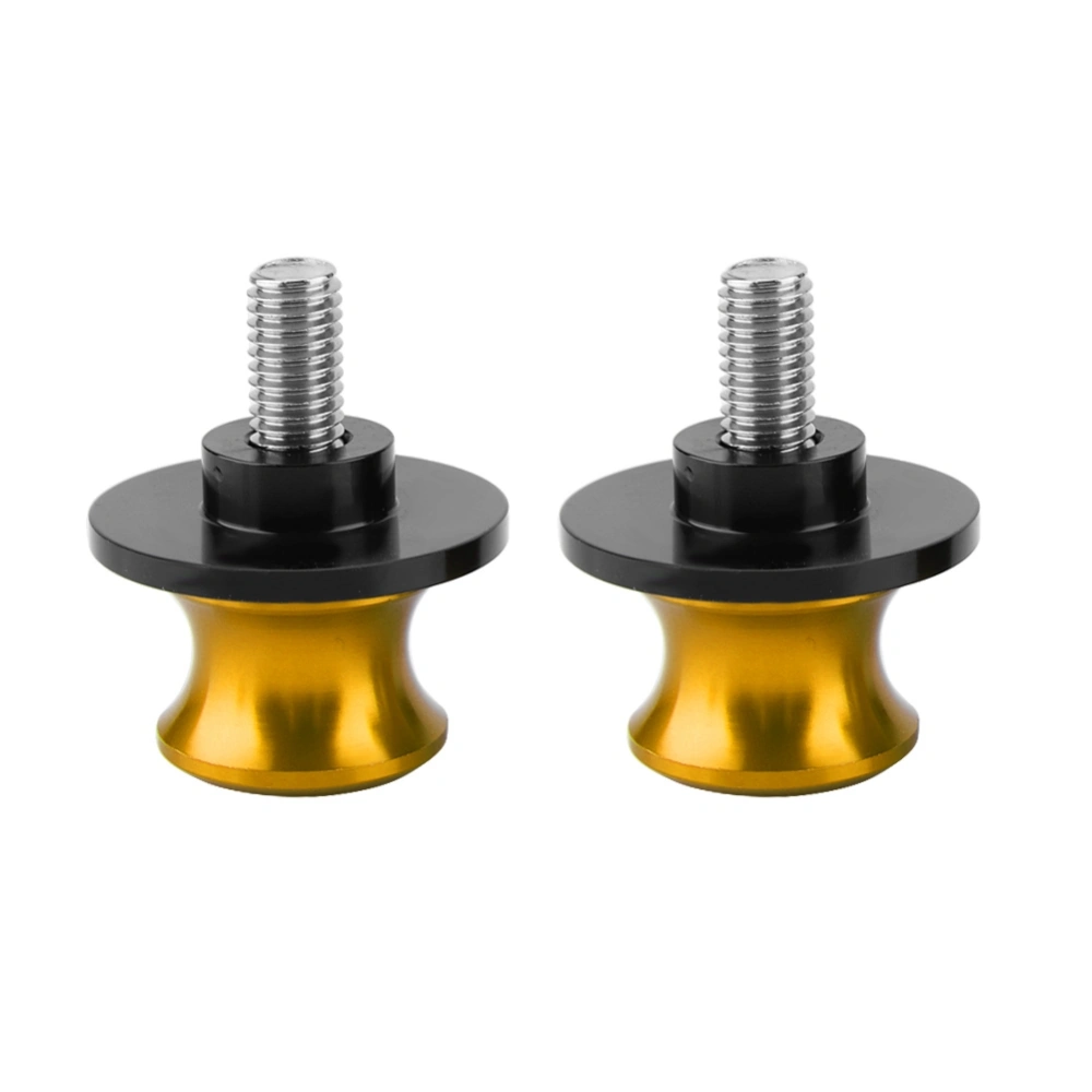 BuyWeek 2pcs 8mm Motorcycle CNC Rear Stand Swing Arm Spool Sliders Stand Swingarm Bobbins (Gold)