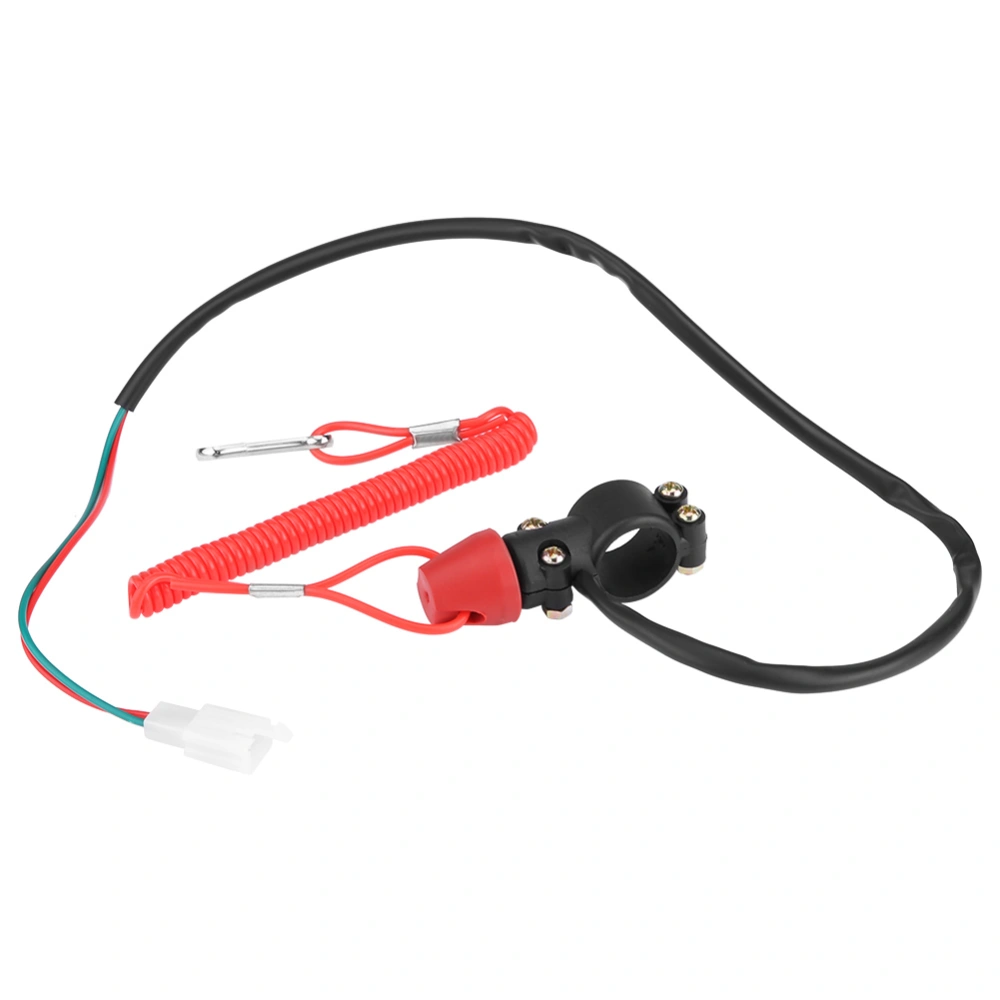 BuyWeek 22mm 7/8" Motorcycle Boat Outboard Engine Motor Kill Stop Switch W/ Tether Lanyard Cord